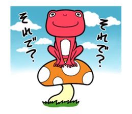 Pink frog and tadpole2 sticker #8110137