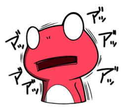 Pink frog and tadpole2 sticker #8110140