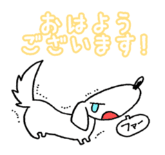 DACHSHUND monochrome Sticker sticker #8110833