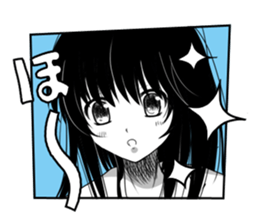 KUROKAMI Girl sticker #8112099