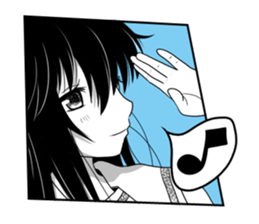 KUROKAMI Girl sticker #8112111