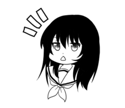 KUROKAMI Girl sticker #8112119