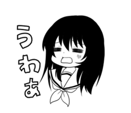 KUROKAMI Girl sticker #8112120