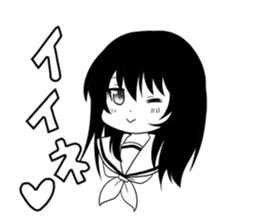 KUROKAMI Girl sticker #8112123