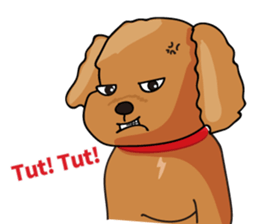 funny poodle eng sticker #8114343