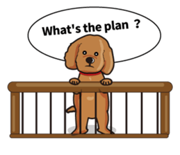 funny poodle eng sticker #8114365