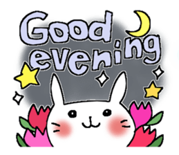 Full flowers, English sticker #8114541