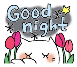 Full flowers, English sticker #8114542