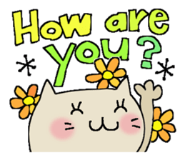 Full flowers, English sticker #8114543