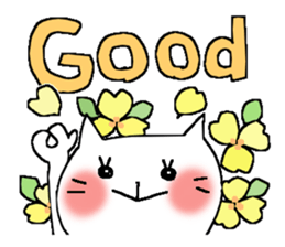 Full flowers, English sticker #8114545