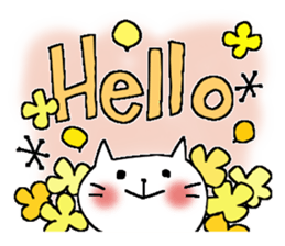 Full flowers, English sticker #8114546