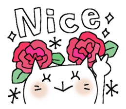 Full flowers, English sticker #8114547