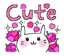 Full flowers, English sticker #8114549