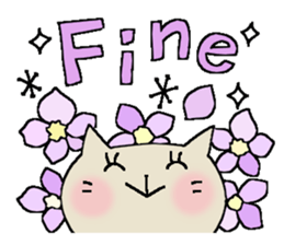 Full flowers, English sticker #8114551