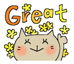 Full flowers, English sticker #8114554