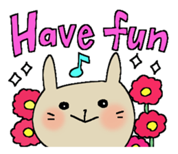 Full flowers, English sticker #8114557