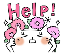 Full flowers, English sticker #8114558