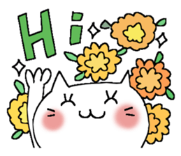 Full flowers, English sticker #8114559