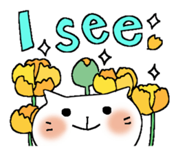 Full flowers, English sticker #8114561