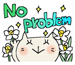 Full flowers, English sticker #8114564