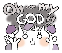 Full flowers, English sticker #8114566