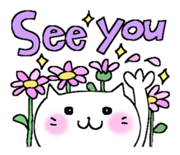 Full flowers, English sticker #8114570