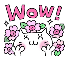 Full flowers, English sticker #8114573