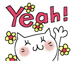 Full flowers, English sticker #8114574