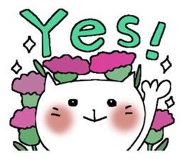 Full flowers, English sticker #8114575