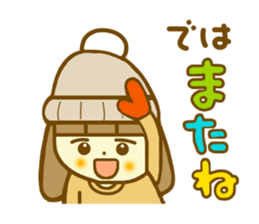 Winter Azuki chan sticker #8114766