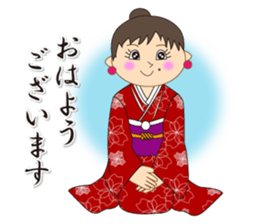Japanese style kimono sticker #8115860