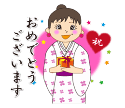 Japanese style kimono sticker #8115868