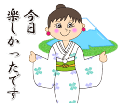 Japanese style kimono sticker #8115873