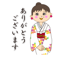 Japanese style kimono sticker #8115874