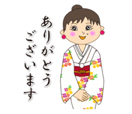 Japanese style kimono sticker #8115874