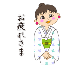 Japanese style kimono sticker #8115878