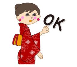 Japanese style kimono sticker #8115879