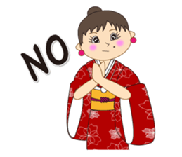 Japanese style kimono sticker #8115880