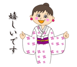 Japanese style kimono sticker #8115884