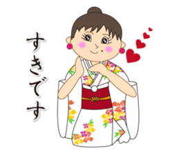 Japanese style kimono sticker #8115890