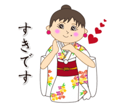 Japanese style kimono sticker #8115890