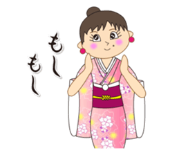 Japanese style kimono sticker #8115891