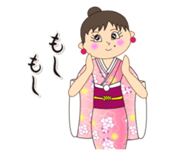 Japanese style kimono sticker #8115891