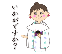 Japanese style kimono sticker #8115894