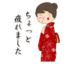Japanese style kimono sticker #8115895