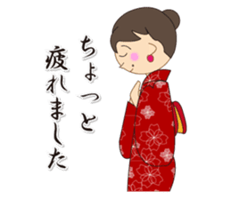 Japanese style kimono sticker #8115895