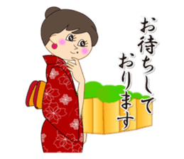 Japanese style kimono sticker #8115896