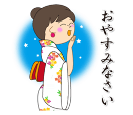 Japanese style kimono sticker #8115898