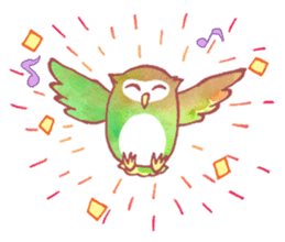 Pretty&colorful owl 2 sticker #8116463
