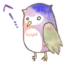 Pretty&colorful owl 2 sticker #8116484